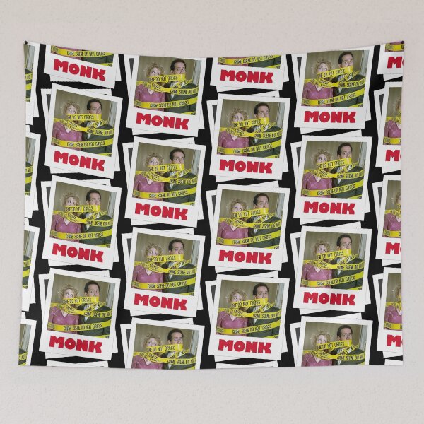 Item preview, Mr. Monk Detective Adrian Monk Sharona Fleming black T-shirt  designed and sold by My Favorite Store.