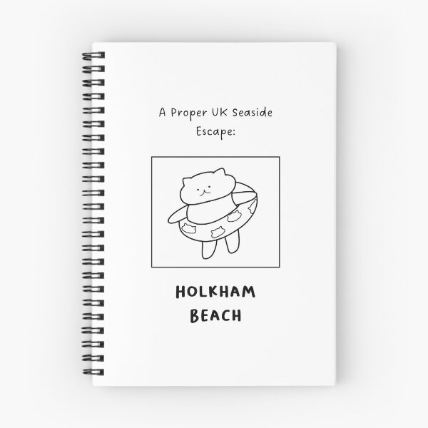 Item preview, Holkham Beach | A Proper UK Seaside Escape | Illustration of a Cute Cat Wearing a Float Ring designed and sold by RM-Journey.