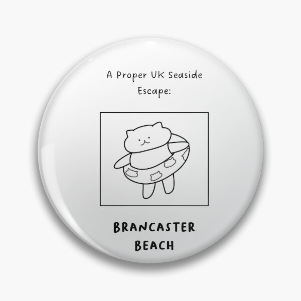 Item preview, Brancaster Beach | A Proper UK Seaside Escape | Illustration of a Cute Cat Wearing a Float Ring designed and sold by RM-Journey.