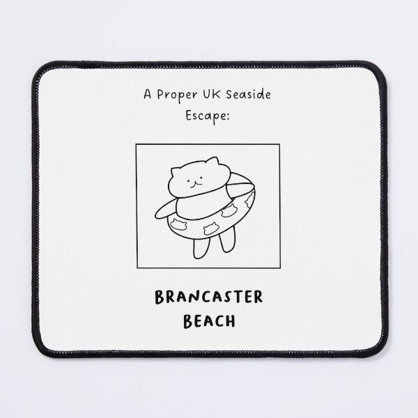 Item preview, Brancaster Beach | A Proper UK Seaside Escape | Illustration of a Cute Cat Wearing a Float Ring designed and sold by RM-Journey.