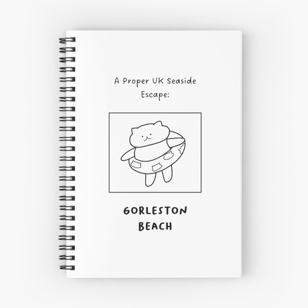 Item preview, Gorleston Beach | A Proper UK Seaside Escape | Illustration of a Cute Cat Wearing a Float Ring designed and sold by RM-Journey.