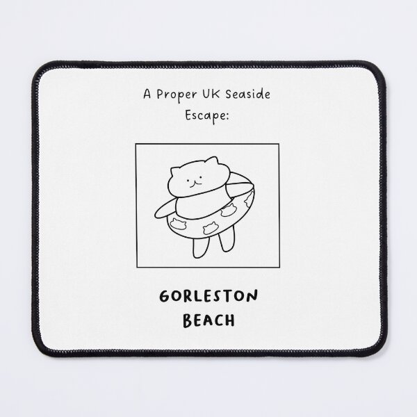 Item preview, Gorleston Beach | A Proper UK Seaside Escape | Illustration of a Cute Cat Wearing a Float Ring designed and sold by RM-Journey.