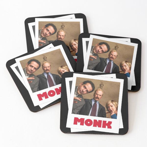 Item preview, Mr. Monk Detective Adrian Monk sticker Natalie Teeger Leland Stottlemeyer black designed and sold by My Favorite Store.