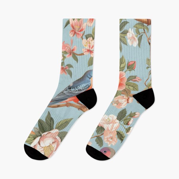 Item preview, Sparrow in Magnolia Tree Chinoiserie Chintz designed and sold by TheChinoiserie.