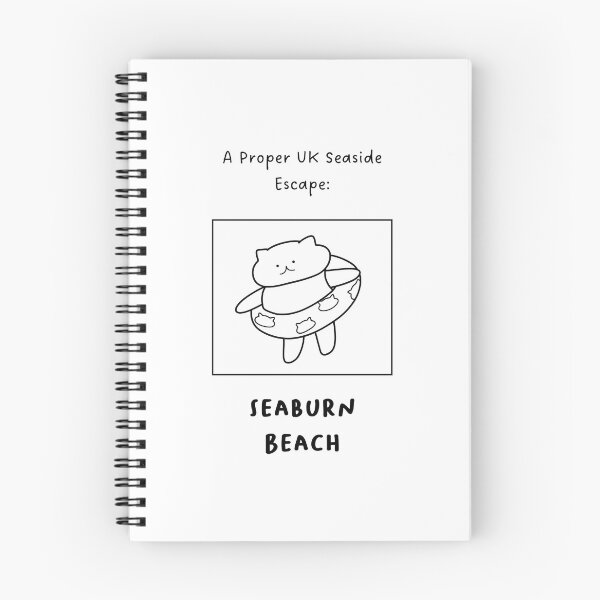 Item preview, Seaburn Beach | A Proper UK Seaside Escape | Illustration of a Cute Cat Wearing a Float Ring designed and sold by RM-Journey.