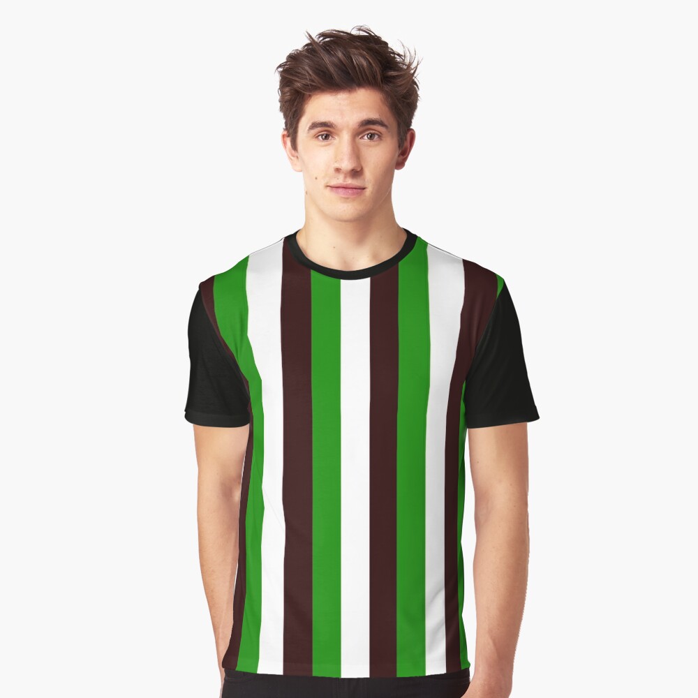 Camiseta «Rayas verdes, negras y blancas» de | Redbubble