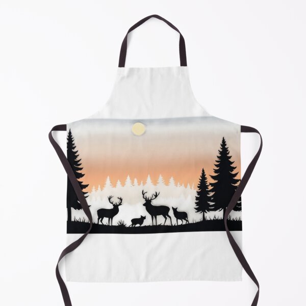 Item preview, Minimalist Forest Silhouette: Deer & Wolves at Dusk designed and sold by rajasekhark.