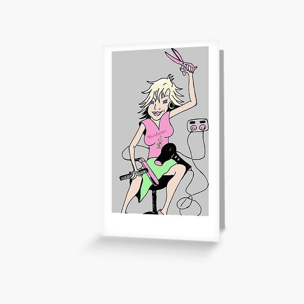 Hairdresser Working Greeting Card