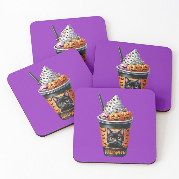 Item preview, Pumpkin Cat Halloween Drink Cup with Whipped Cream and Chocolate  designed and sold by styleonestaa.