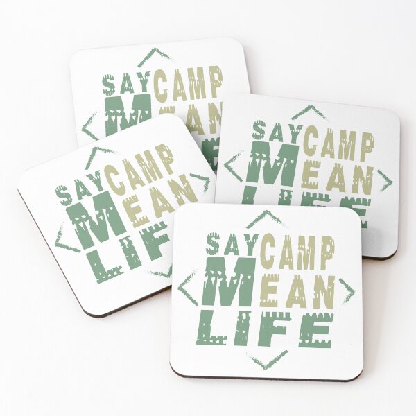 Aperçu de l'œuvre Dites camp signifie vie, Happy Camper, Camping personnalisé, Camping, Plein air, Aventure, Cadeau pour l'équipe du camp, Camping personnalisé créée et vendue par Caramellaty.