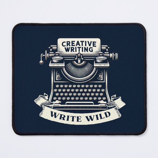 Item preview,  Retro Typewriter - Creative Writing Art (Blue Background) designed and sold by MusesWhispers.