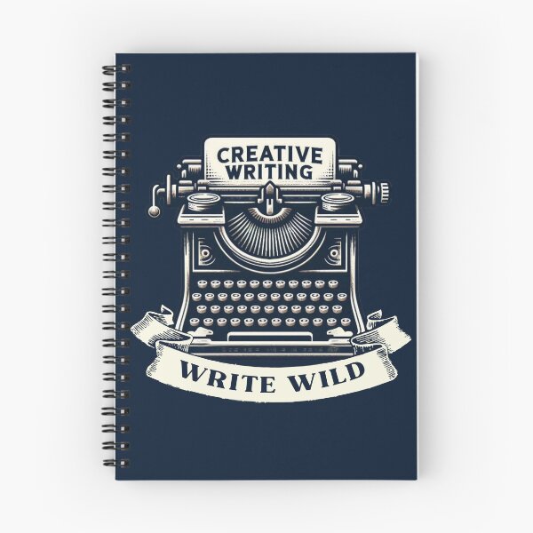 Item preview,  Retro Typewriter - Creative Writing Art (Blue Background) designed and sold by MusesWhispers.