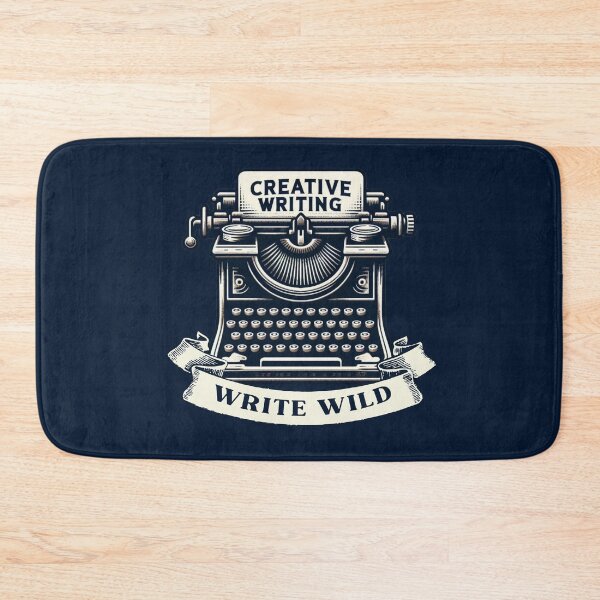 Item preview,  Retro Typewriter - Creative Writing Art (Blue Background) designed and sold by MusesWhispers.