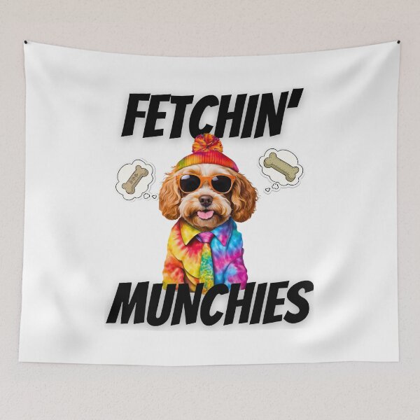 Artikelvorschau, Fetchin' Munchies: Süßes Cavapoo Stoner T-Shirt für Hundeliebhaber entworfen und verkauft von Fredster1966.