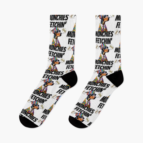 Item preview, Fetchin' Munchies: Doberman Pinscher Stoner T-Shirt for Dog Lovers designed and sold by Fredster1966.