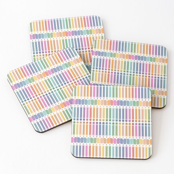 Item preview, Rainbow Color Pencils And Erasers Back To School Design On White designed and sold by JaselviiStudio.