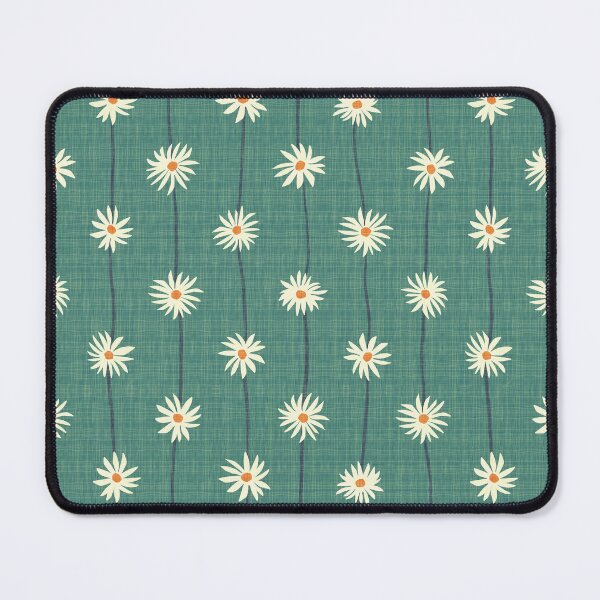 Item preview, White daisy chain on green background designed and sold by Inkworthy.