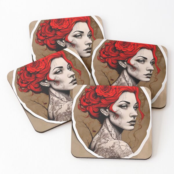 Item preview, Red Tattoo Pinup Girl  designed and sold by MatrixTattoo.