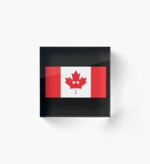 Canadian Happy Face Acrylic Block