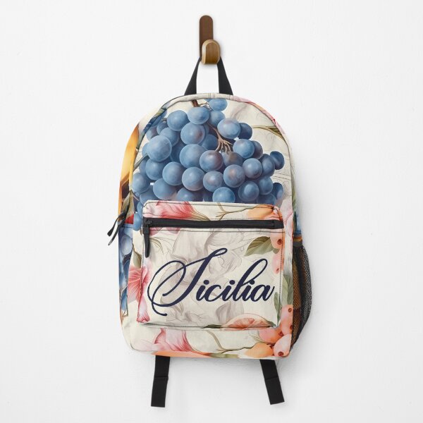 Item preview, Sicilia - pattern with leander flowers and fruits grapes and apricots peaches designed and sold by EmeraldeaArt.