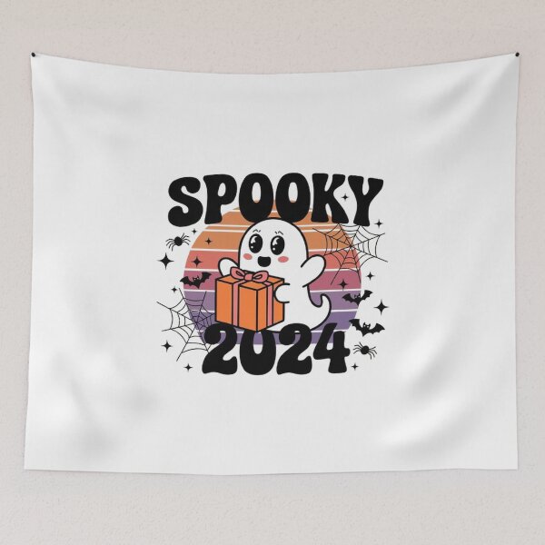 Item preview, Spooky 2024 T-Shirt: Retro Halloween Ghost & Gift Design designed and sold by masteryStore.