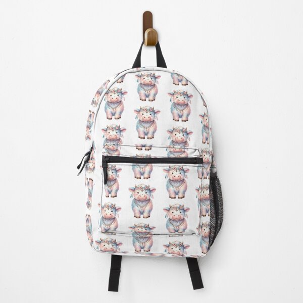 Item preview, Boho Pastel Watercolor Cute Baby Mini Cow designed and sold by MeroroGraphics.