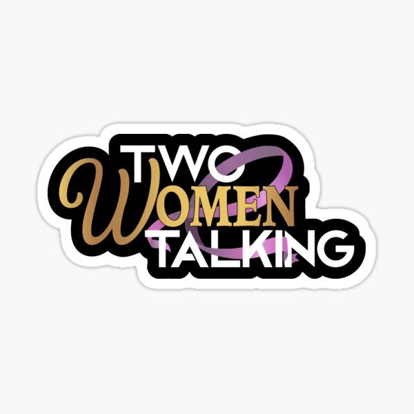 Two Women Talking Logo Sticker