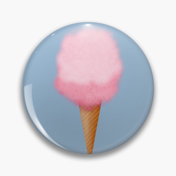 Item preview, Pink sugar cotton candy floss in a cone. designed and sold by claireseyeview.