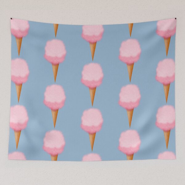Item preview, Pink sugar cotton candy floss in a cone. designed and sold by claireseyeview.