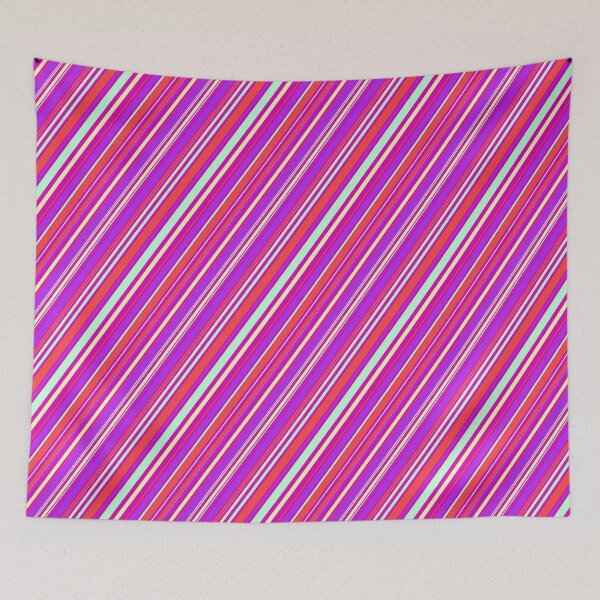 Item preview, Charming Stripes Dazzling Neon Visual Appeal Aesthetic Illustration  designed and sold by EvergreenMotifs.