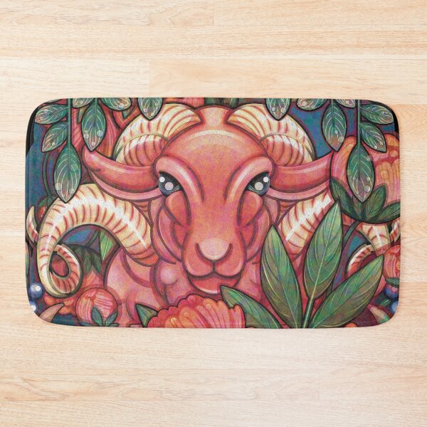 Item preview, Spring Sheep with Peonies and Dew - by hyasynth designed and sold by silveryweb.