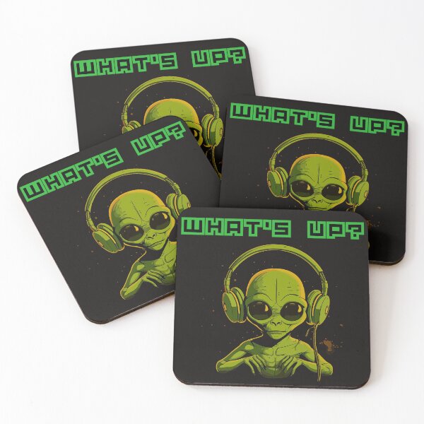 Item preview, What's Up? - Cool Alien with Headphones designed and sold by PMBlack1990.