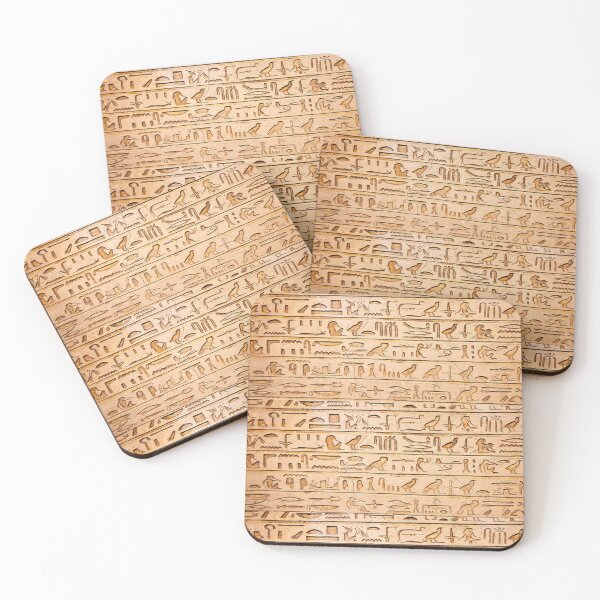 Item preview, Hieroglyphics stone tablet in gold. designed and sold by jamiestarr.