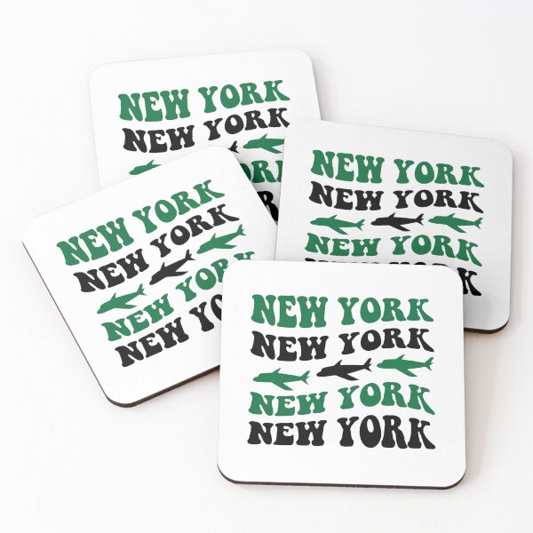 Item preview, New York Jets Funky Retro Logo Pattern designed and sold by Gang Green Gear.