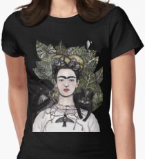 Frida Kahlo self portrait version Women's Fitted T-Shirt