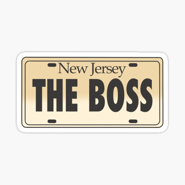 Aperçu de l'œuvre Plaque d'immatriculation de Bruce Springsteen dans le New Jersey The Boss créée et vendue par DukeStreetQueen.