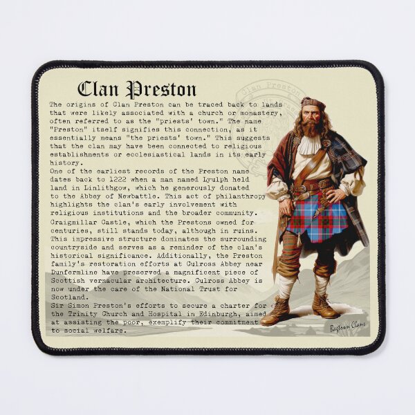 Item preview, Preston Scottish Clan History designed and sold by BagTown Clans.