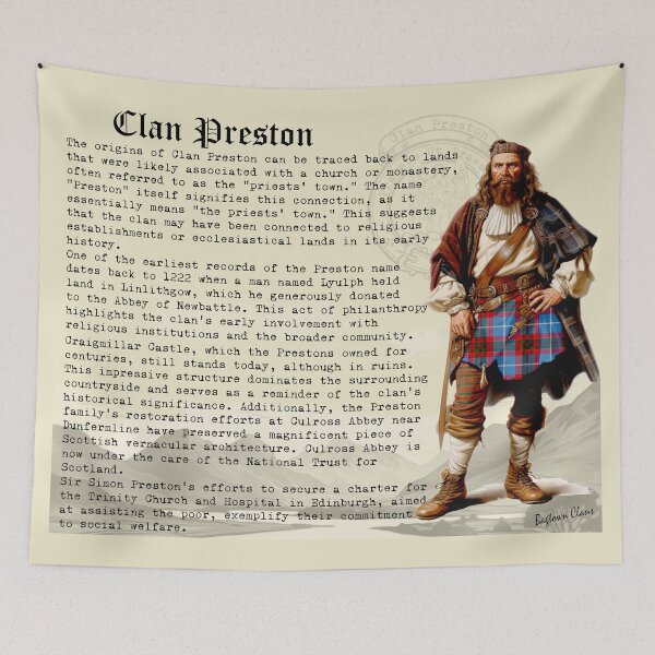 Item preview, Preston Scottish Clan History  designed and sold by BagTown Clans.