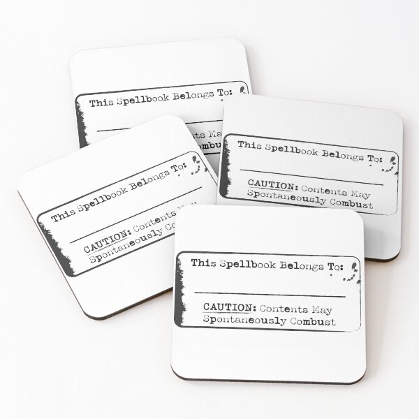Item preview, Spontaneously Combust Spellbook Label designed and sold by CatchiBatchi.
