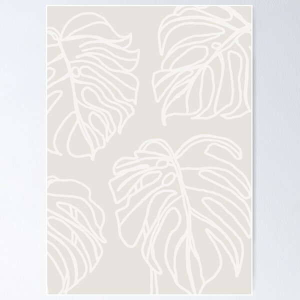 Item preview, Monstera | Linen Beige designed and sold by ThePrintNook.