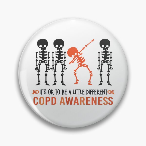 Item preview, COPD Awareness ITS OK TO BE A LITTLE DIFFERENT Skeleton Dab Dance Athsma Lungs Emphysema Bronchitis Lung Disease designed and sold by OmniRoseArt.