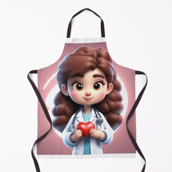 Item preview, Cute Girl Doctor Holding Love Heart with Stethoscope Cartoon Vector Icon  designed and sold by hjian8219.