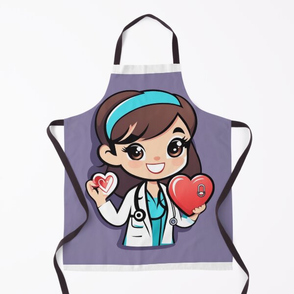 Item preview, Cute Girl Doctor Holding Love Heart with Stethoscope Cartoon Vector Icon  designed and sold by hjian8219.