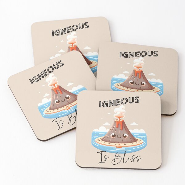 Item preview, Igneous is Bliss - Cute Kawaii Cartoon Volcano - Nerdy Geology Pun designed and sold by ModernScienceUS.