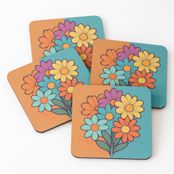 Item preview,  Art Flowers Design with Bright, contrasting colors with thick outlines. designed and sold by HEMRO.