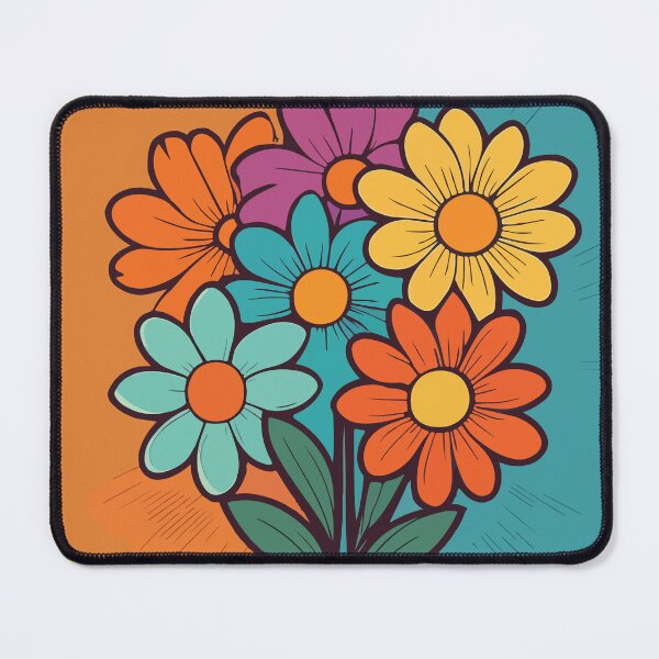 Item preview,  Art Flowers Design with Bright, contrasting colors with thick outlines. designed and sold by HEMRO.