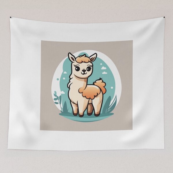 Item preview, Cute Alpaca Llama Cartoon Vector Icon designed and sold by hjian8219.