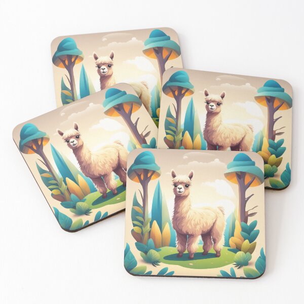 Item preview, Cute Alpaca Llama Cartoon Vector Icon designed and sold by hjian8219.
