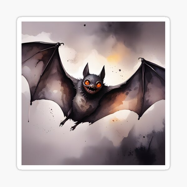 Item preview, Gruselige Fledermaus im Flug designed and sold by BougieSouthern.