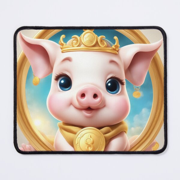 Item preview, Cute Baby Pig Holding Gold Coin Cartoon Vector Icon designed and sold by hjian8219.